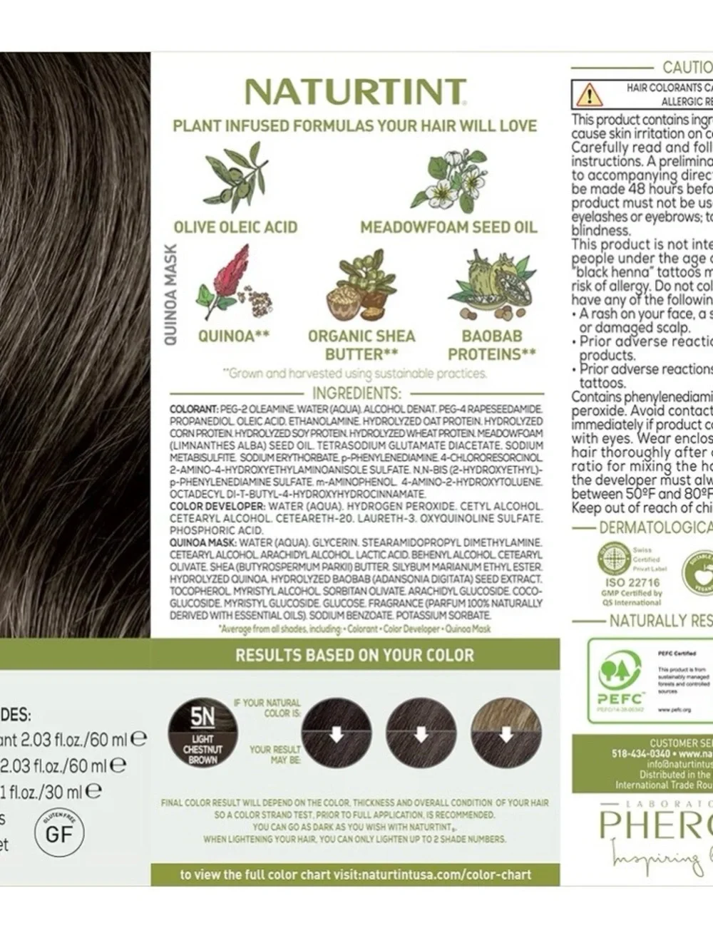 5N Light Chestnut Brown Permanent Hair Color Gel - Natural-Looking Chestnut